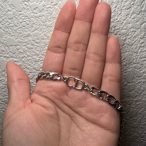 Christian Dior Rework Silver Choker Necklace
